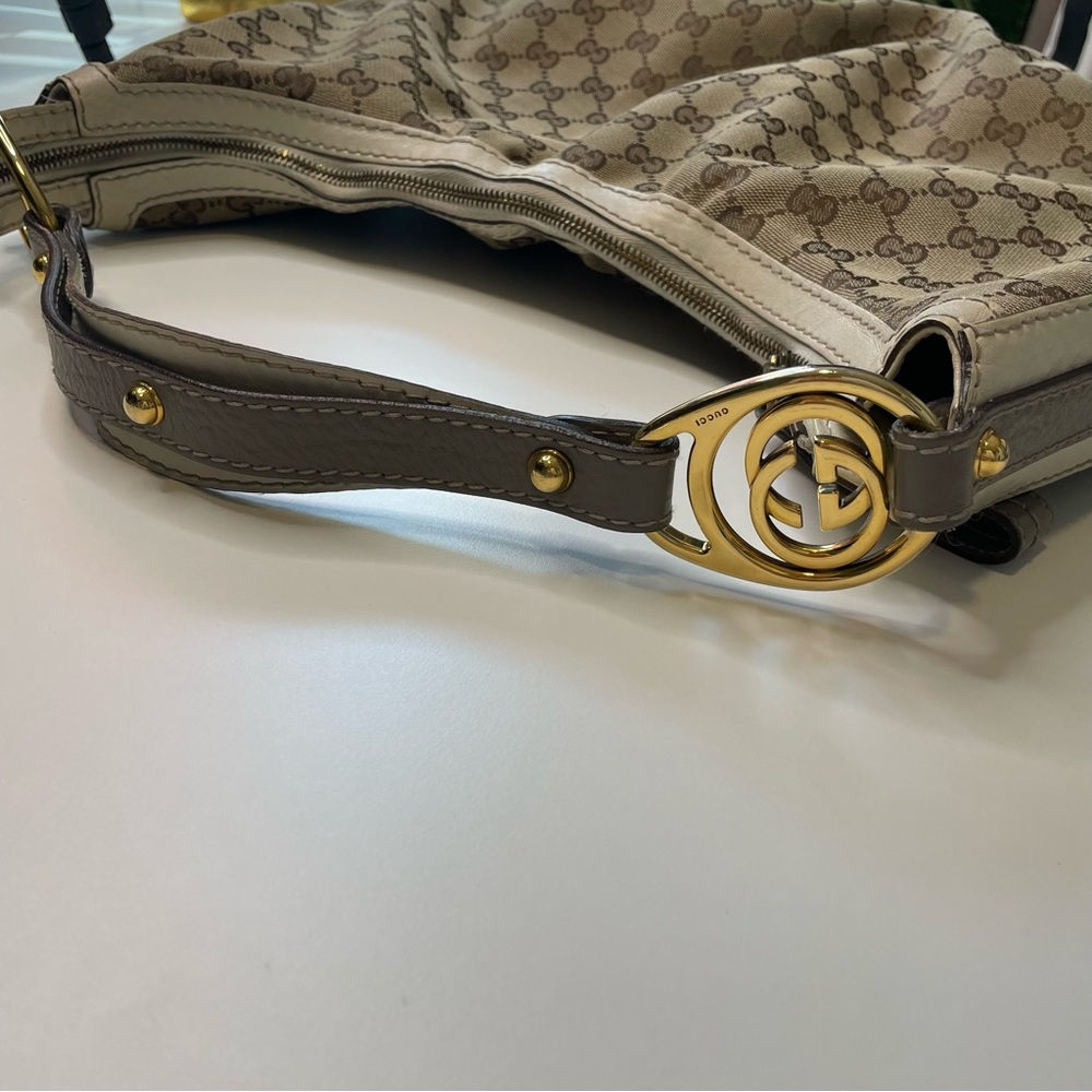 Gucci Monogram Medium Interlocking Hobo Off White - image 7
